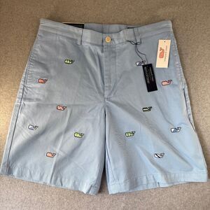 NWT Vineyard Vines x Kentucky Derby Size 34 Shorts Embroidered‎ Whale Blue Mens